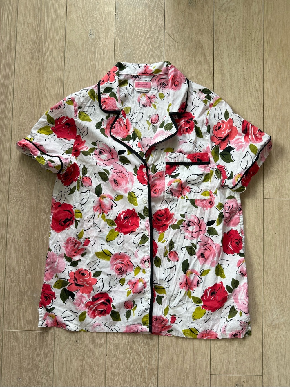 Kate Spade Floral Pajama Top Women’s Size Small